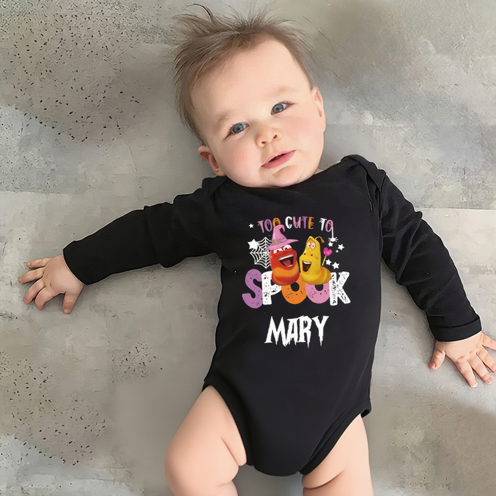 Personalized Larva's Halloween Funny Baby Romper | Larva04