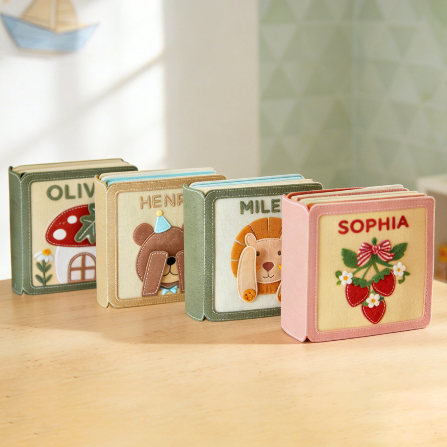 Personalized Baby Handmade Sensory Activities Felt Quiet Book | CWToy168