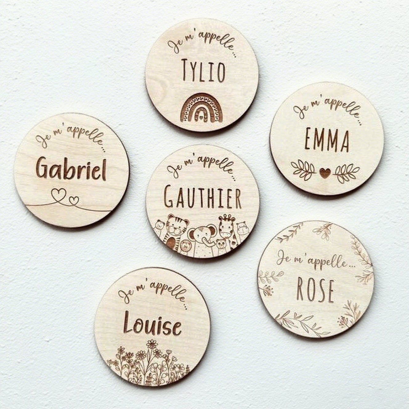 Personalized Wooden Newborn Baby Birth Souvenir | CWToy154
