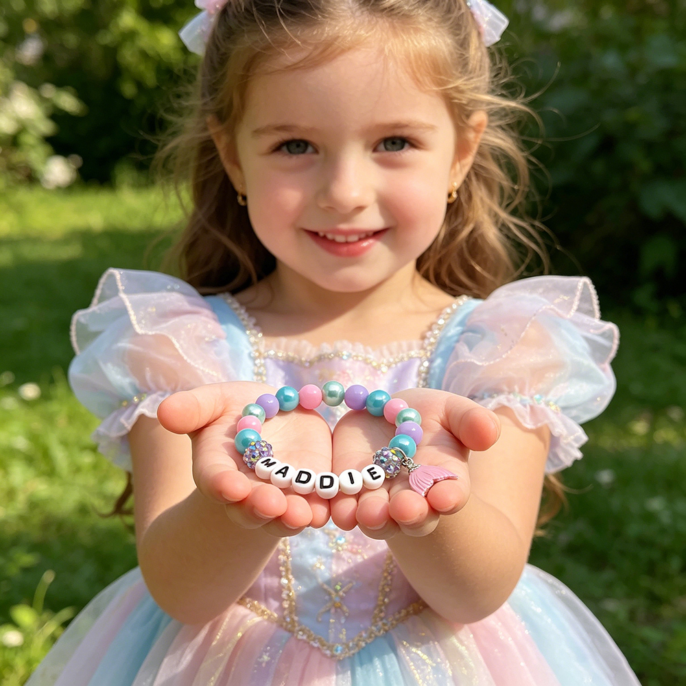 Personalized Mermaid Bead Bracelet | CWBeach07