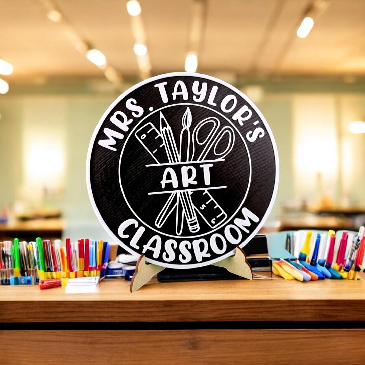 Personalized Teacher Classroom Sign Decor with Stand | CWGift46