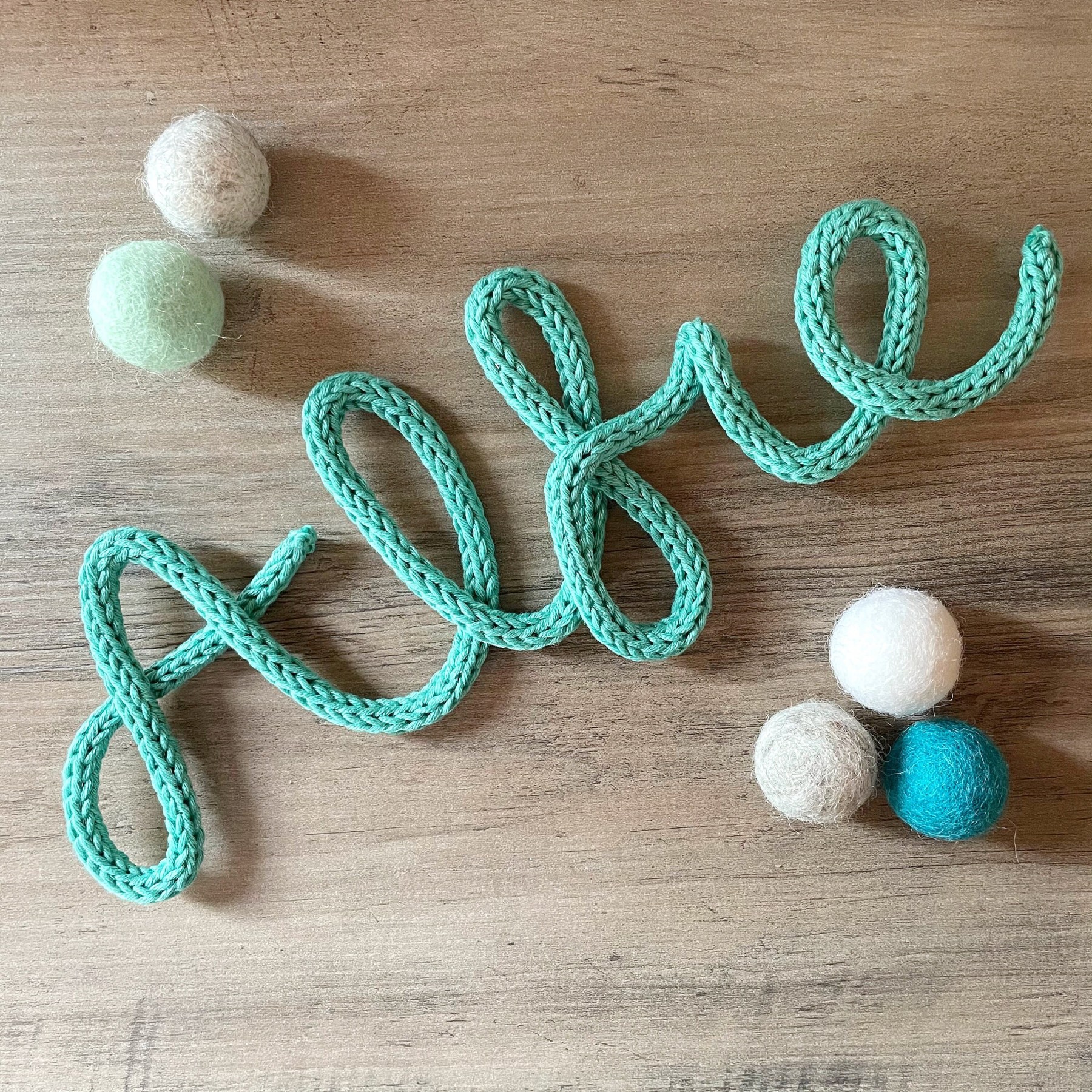 Personalized Knitted Wire Word or Name Sign | CWBaby41