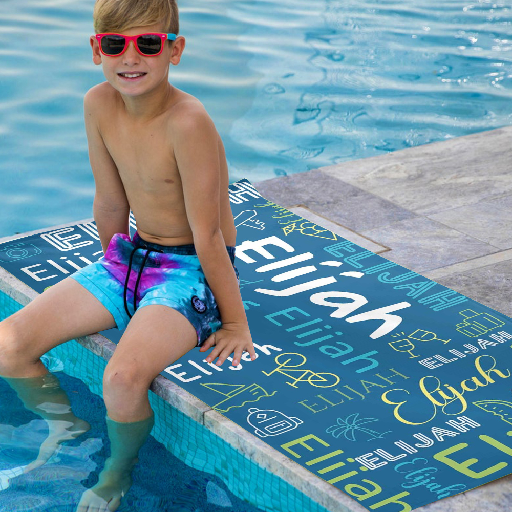 Personalized Lovely Kid Towel for Summer & Beach | CWTowel101