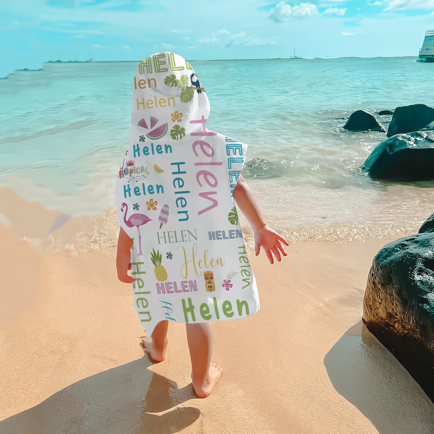 Personalized Hooded Beach Towel for Summer & Beach | CWHTowel36