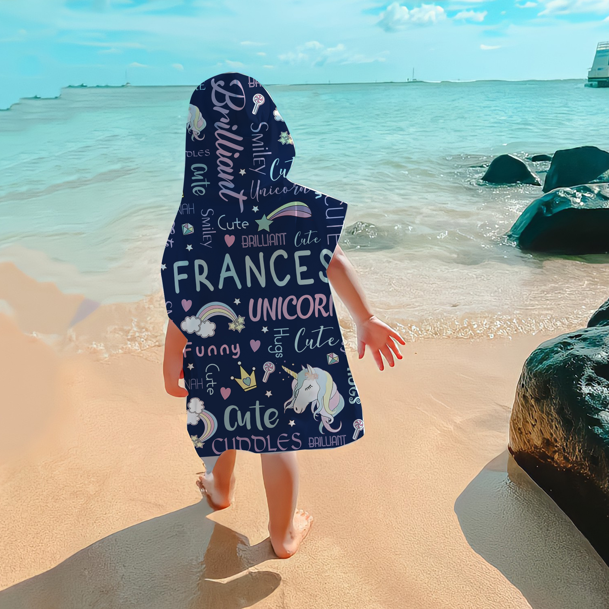 Personalized Hooded Beach Towel for Summer & Beach | CWHTowel38