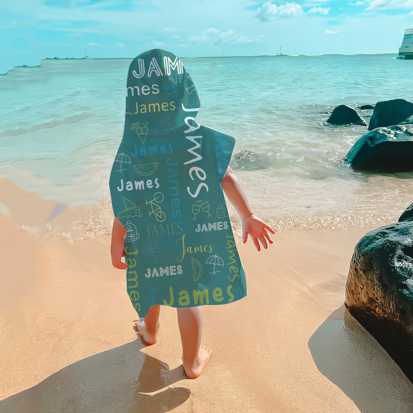 Personalized Hooded Beach Towel for Summer & Beach | CWHTowel39