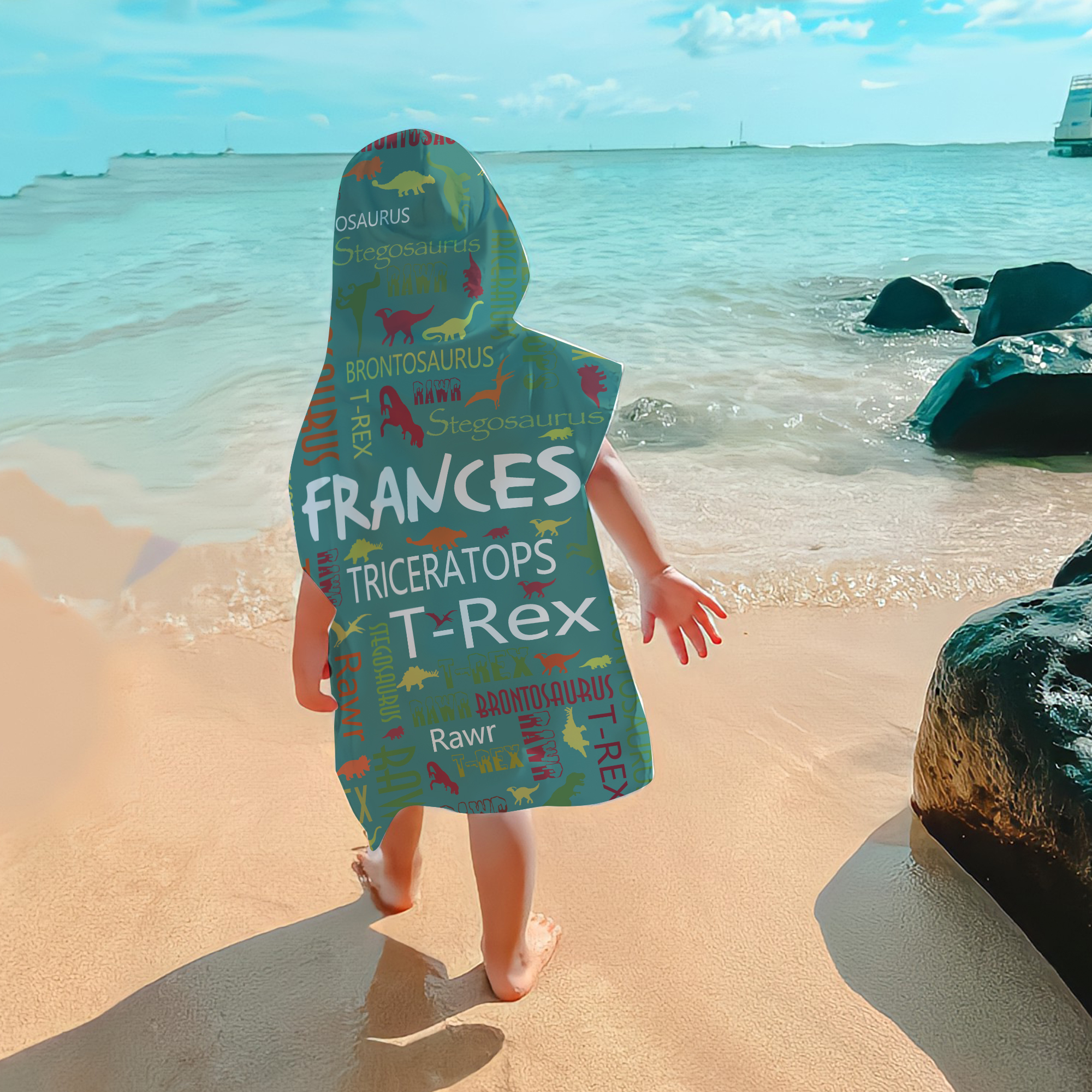 Personalized Hooded Beach Towel for Summer & Beach | CWHTowel40