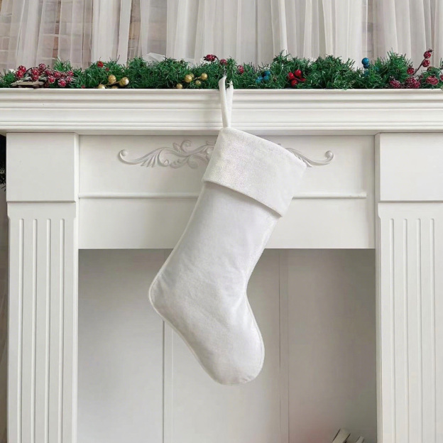 Personalized Velvet Christmas Stocking with Family Name | MCGift145