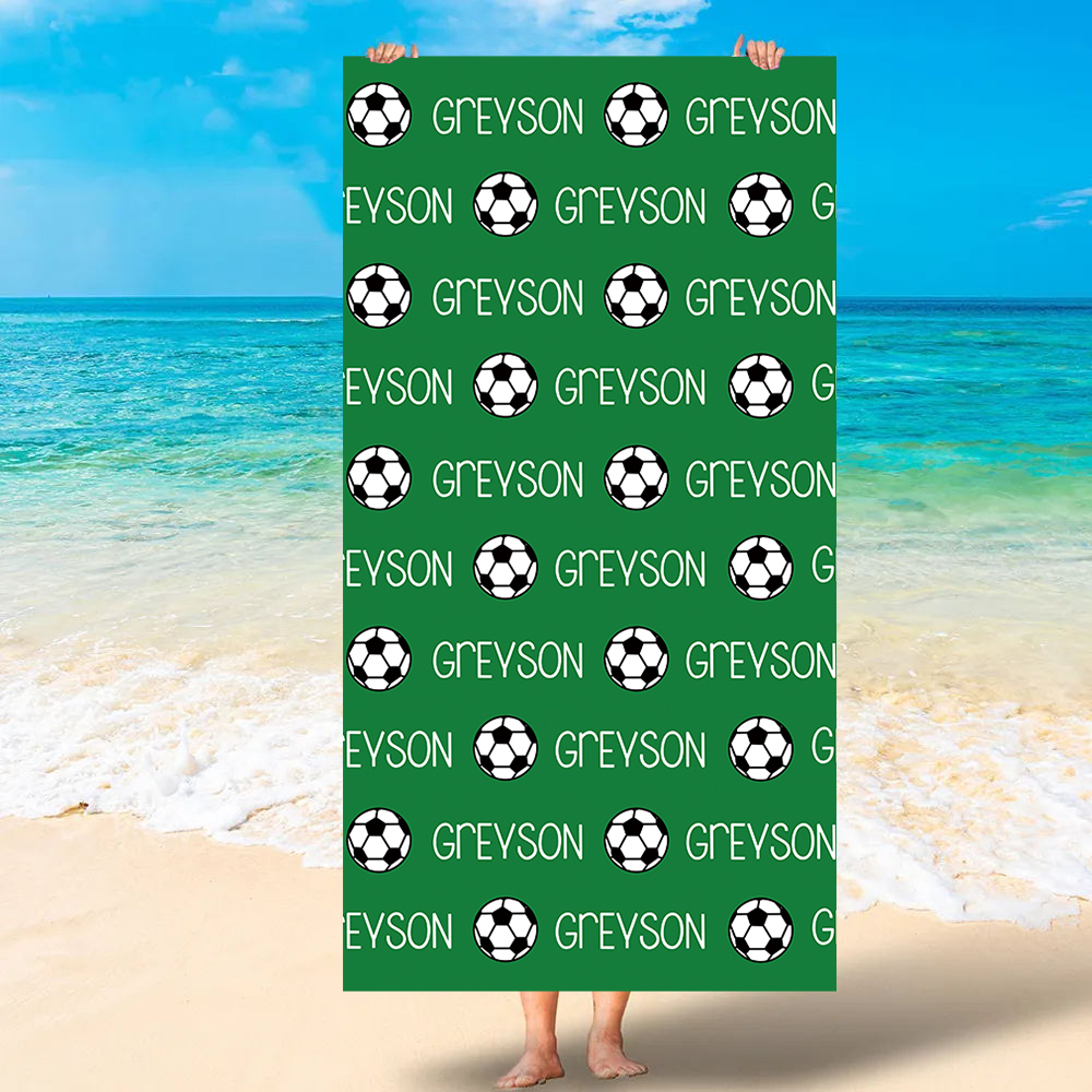 Personalized Monogram Embroidery Beach Towel | KKTowel74