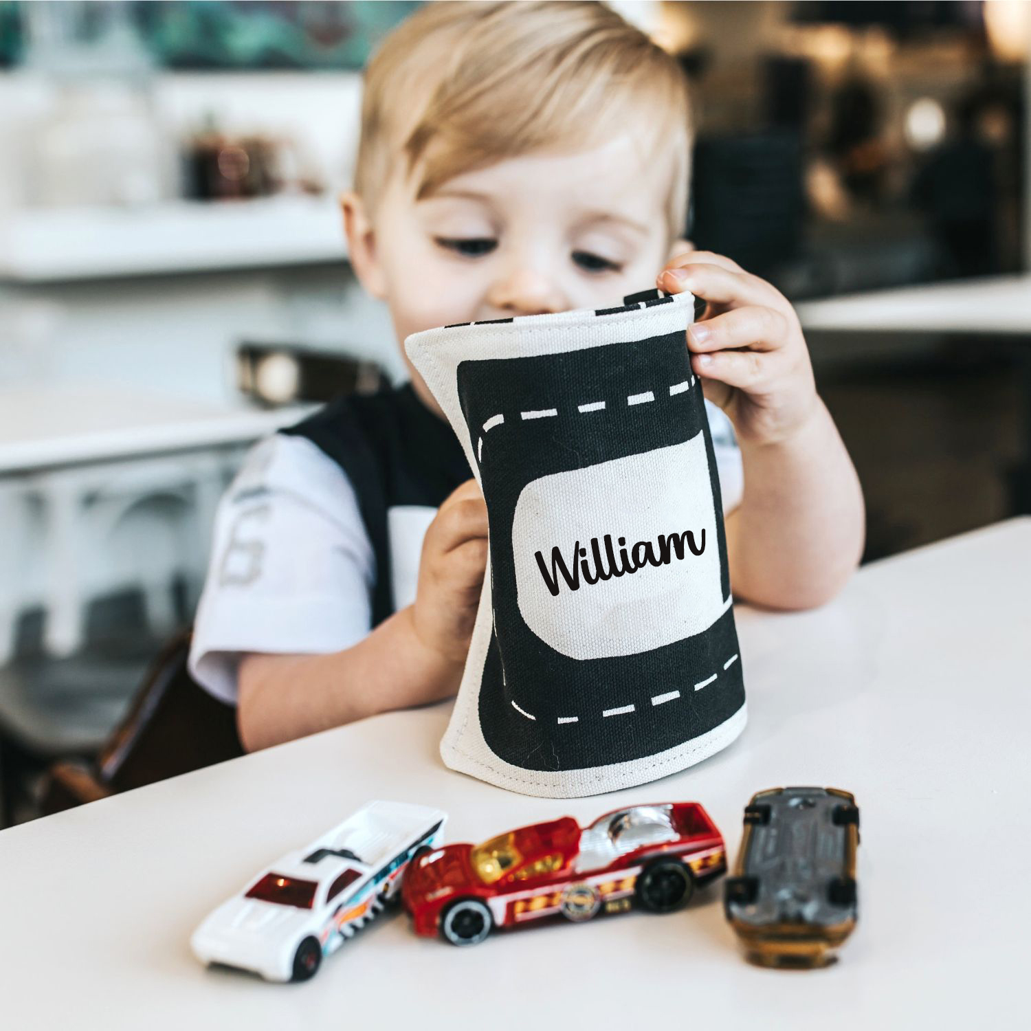 Personalized Kid’s Storage Bag with Road-patterned Game Mat | DGBag03