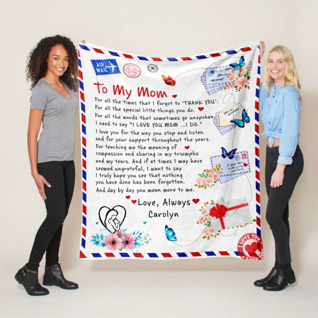 Personalized Love Letter Blanket for Comfort & Unique | BKletter14