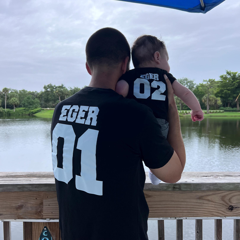 Personalized First Father's Day Daddy and Me Outfit | CWFamily148