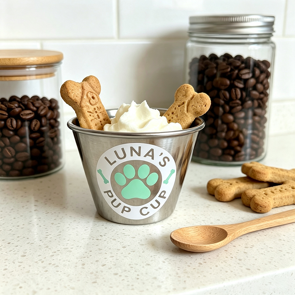 Personalized Pet Stainless Steel Reusable Mini Pup Cup Mug | BKPet273