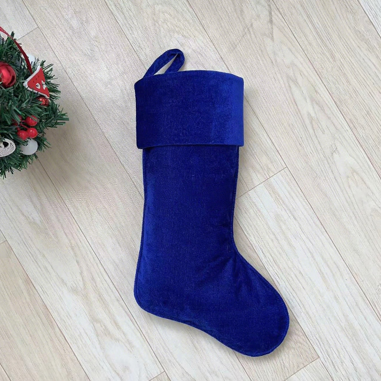 Personalized Velvet Christmas Stocking with Family Name | MCGift145