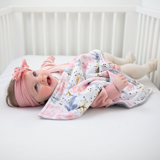 Personalized Lovely Kid Vintage Floral Baby Blanket for Comfort & Unique | CWBaby55