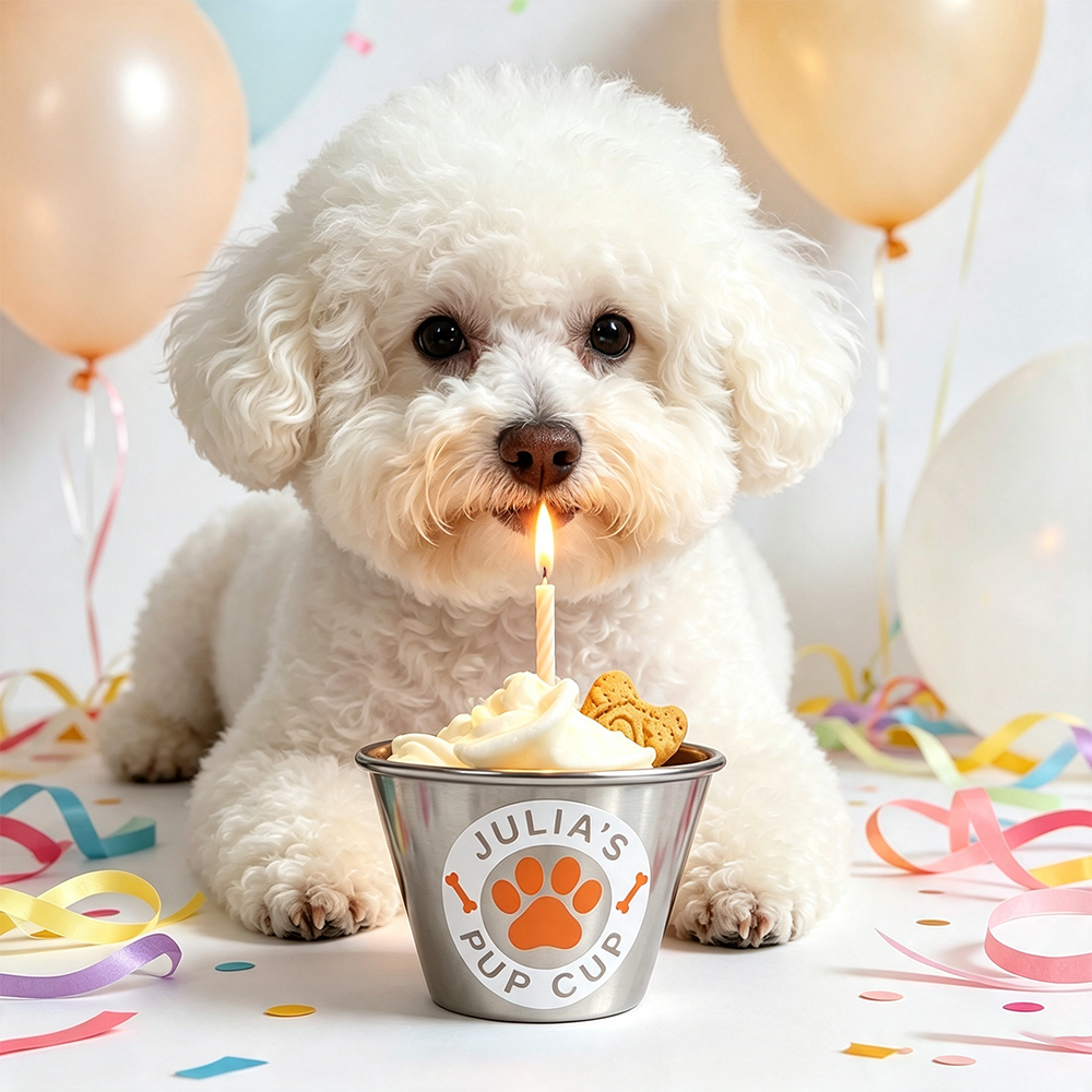 Personalized Pet Stainless Steel Reusable Mini Pup Cup Mug | BKPet273