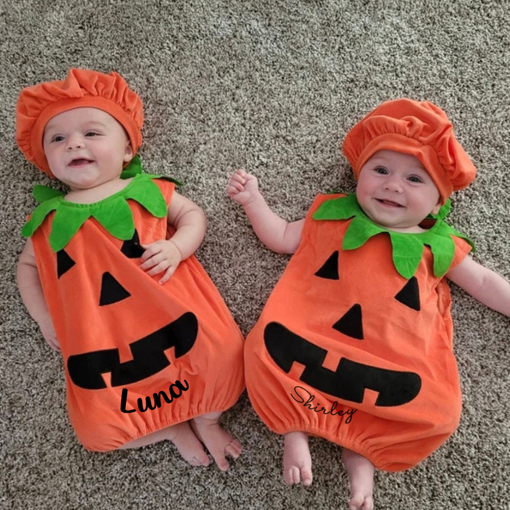 Personalized Baby Pumpkin Halloween Costume Set | CWHalloween43