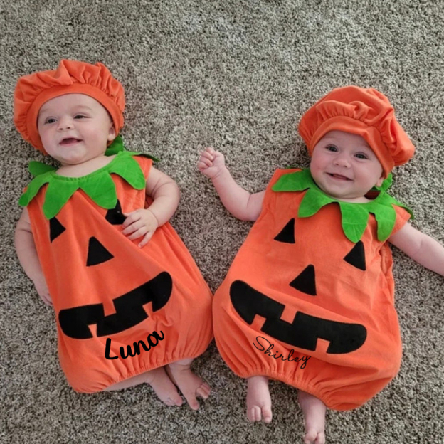 Personalized Baby Pumpkin Halloween Costume Set | CWHalloween43