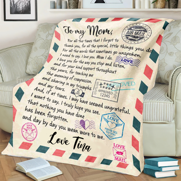 Personalized Love Letter Blanket for Comfort & Unique | BKletter14