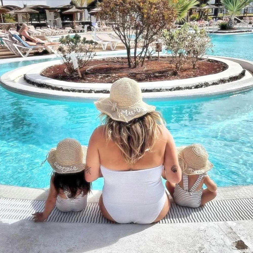 Personalized Embroidered Straw Floppy Hat for Comfort & Unique | CWBeach160