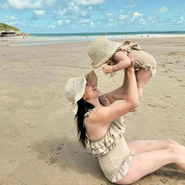 Personalized Hand Embroidered Straw Floppy Sun Hat | CWBeach163