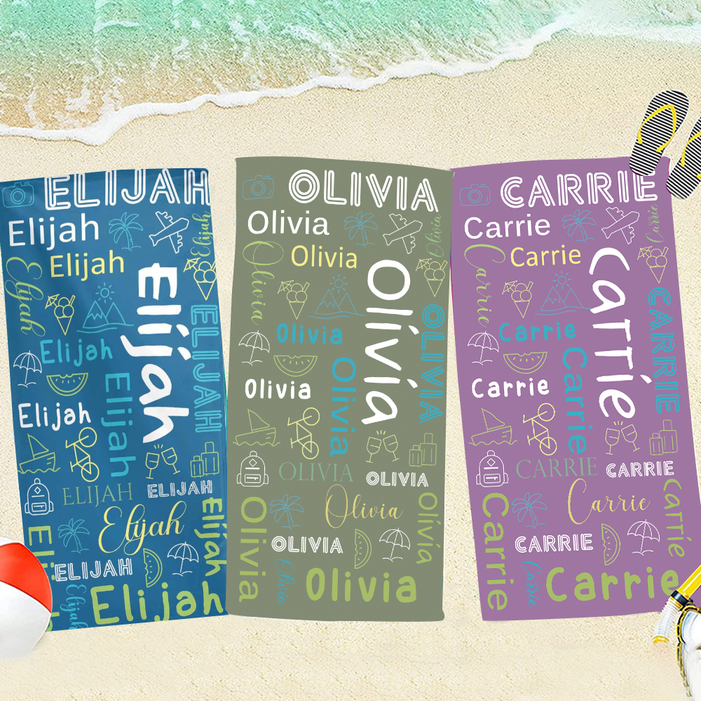 Personalized Lovely Kid Towel for Summer & Beach | CWTowel101