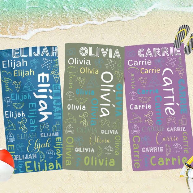Personalized Lovely Kid Towel for Summer & Beach | CWTowel101