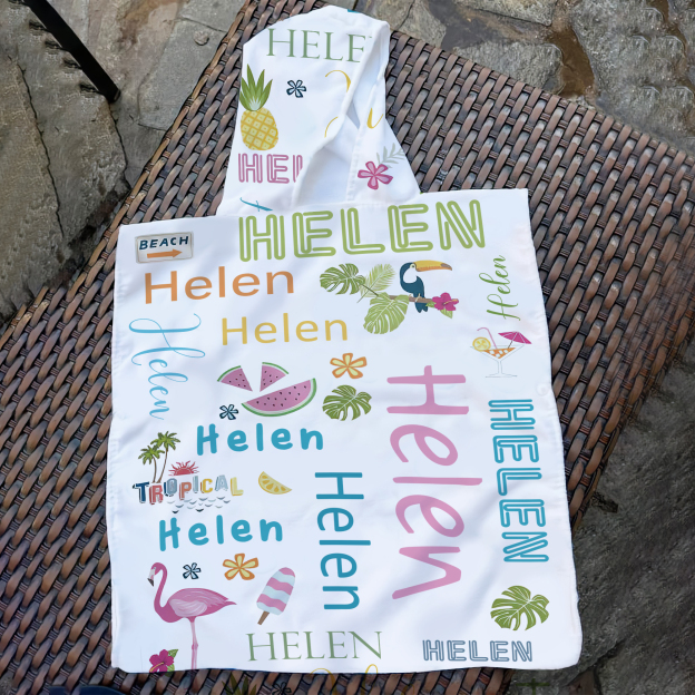 Personalized Hooded Beach Towel for Summer & Beach | CWHTowel36