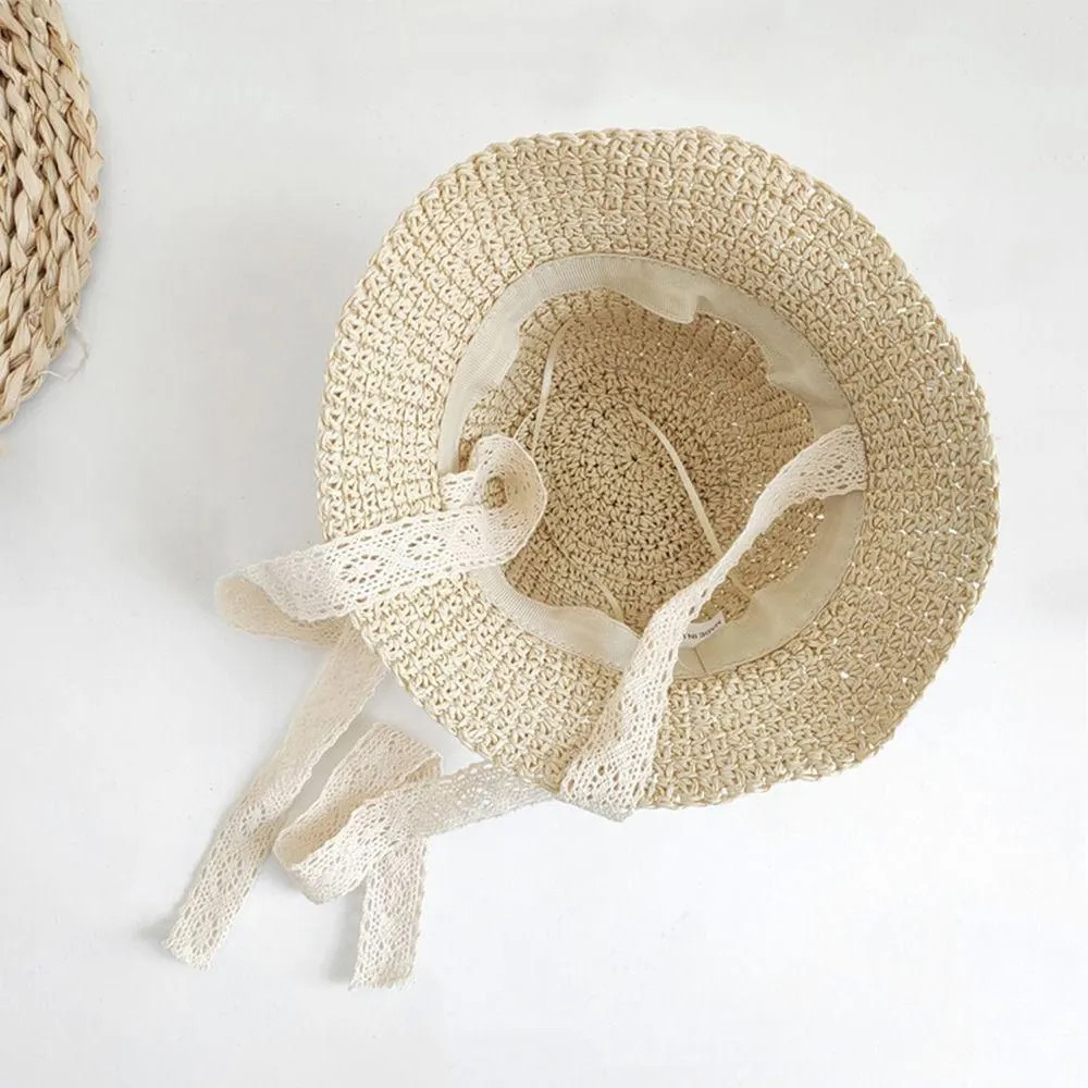 Personalized Hand Embroidered Straw Floppy Sun Hat | CWBeach163