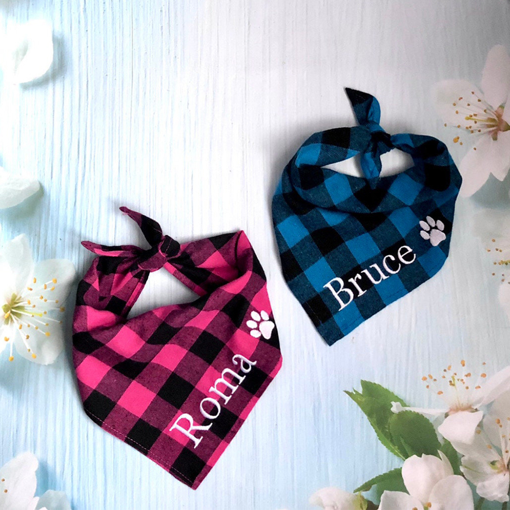 Personalized Embroidered Dog Bandana for Comfort & Unique | BKPet164