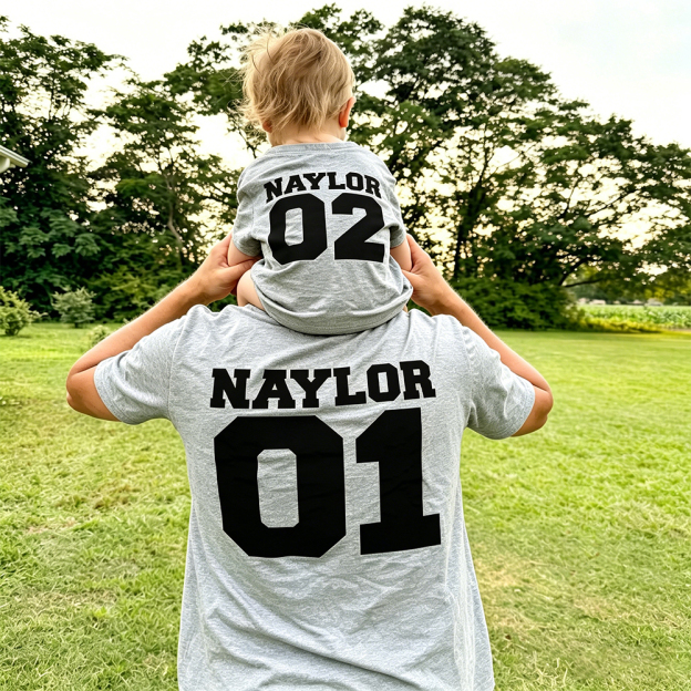 Personalized First Father's Day Daddy and Me Outfit | CWFamily148