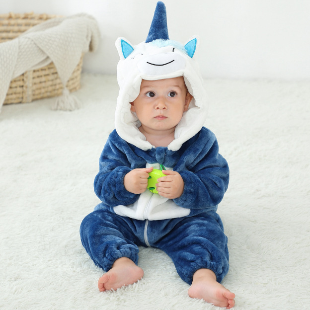 Personalized Leather Patch Baby Animal Romper  | CWBaby122