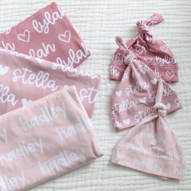 Personalized Baby Swaddle Blanket Set for Comfort & Unique | BBBlanket04