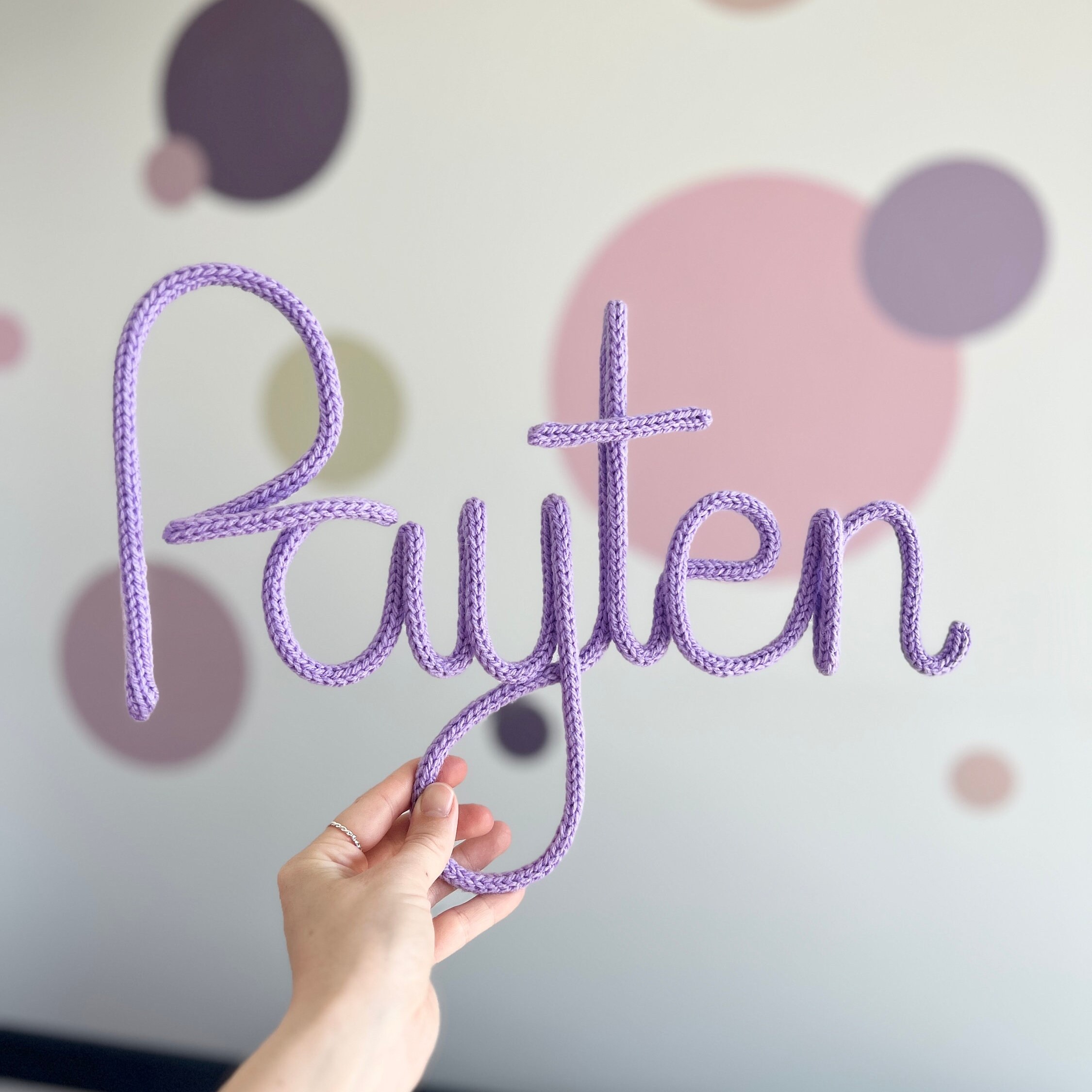 Personalized Knitted Wire Word or Name Sign | CWBaby41