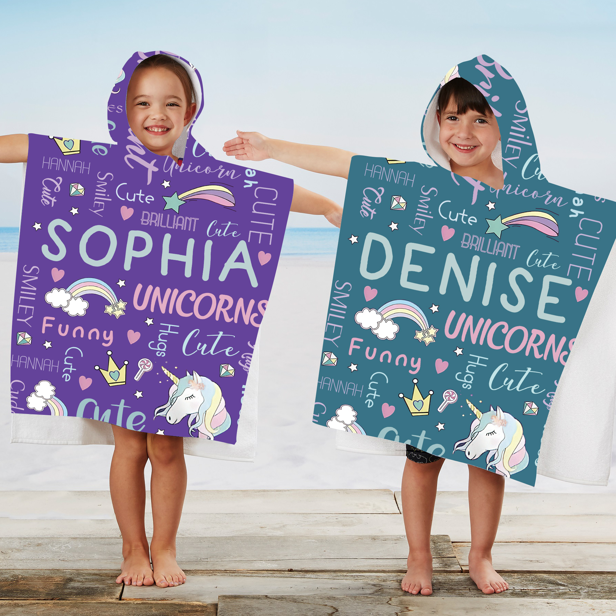 Personalized Hooded Beach Towel for Summer & Beach | CWHTowel38