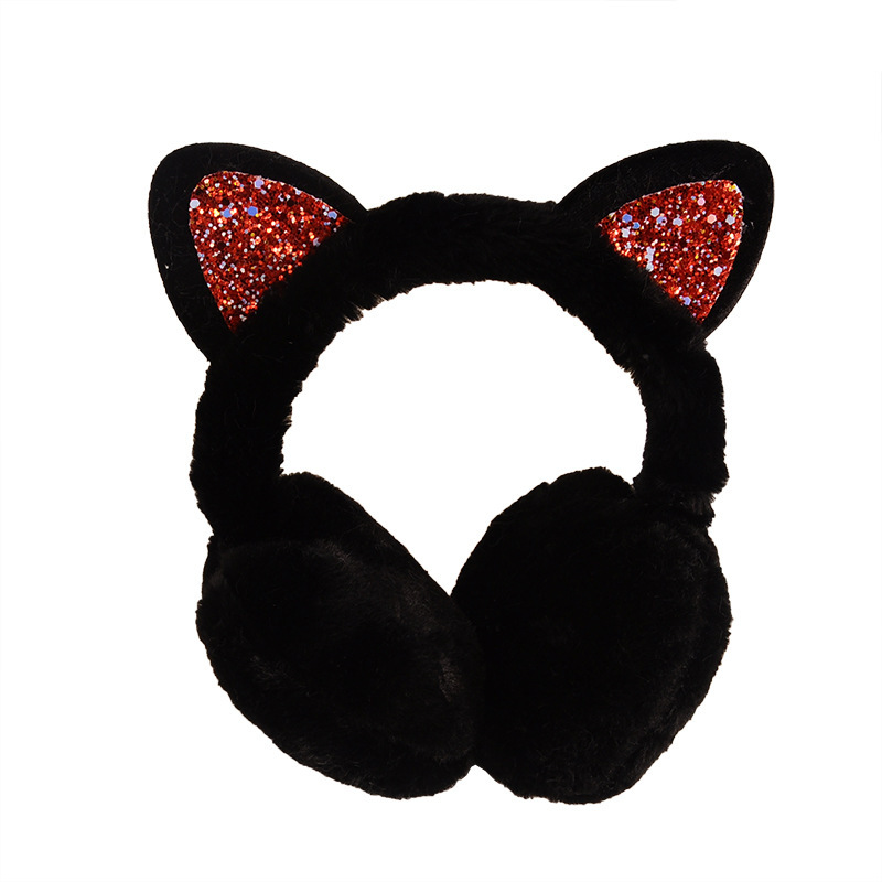 Personalized Kids Pearl Patch Warm Cat Ears Earmuffs | CWToy83