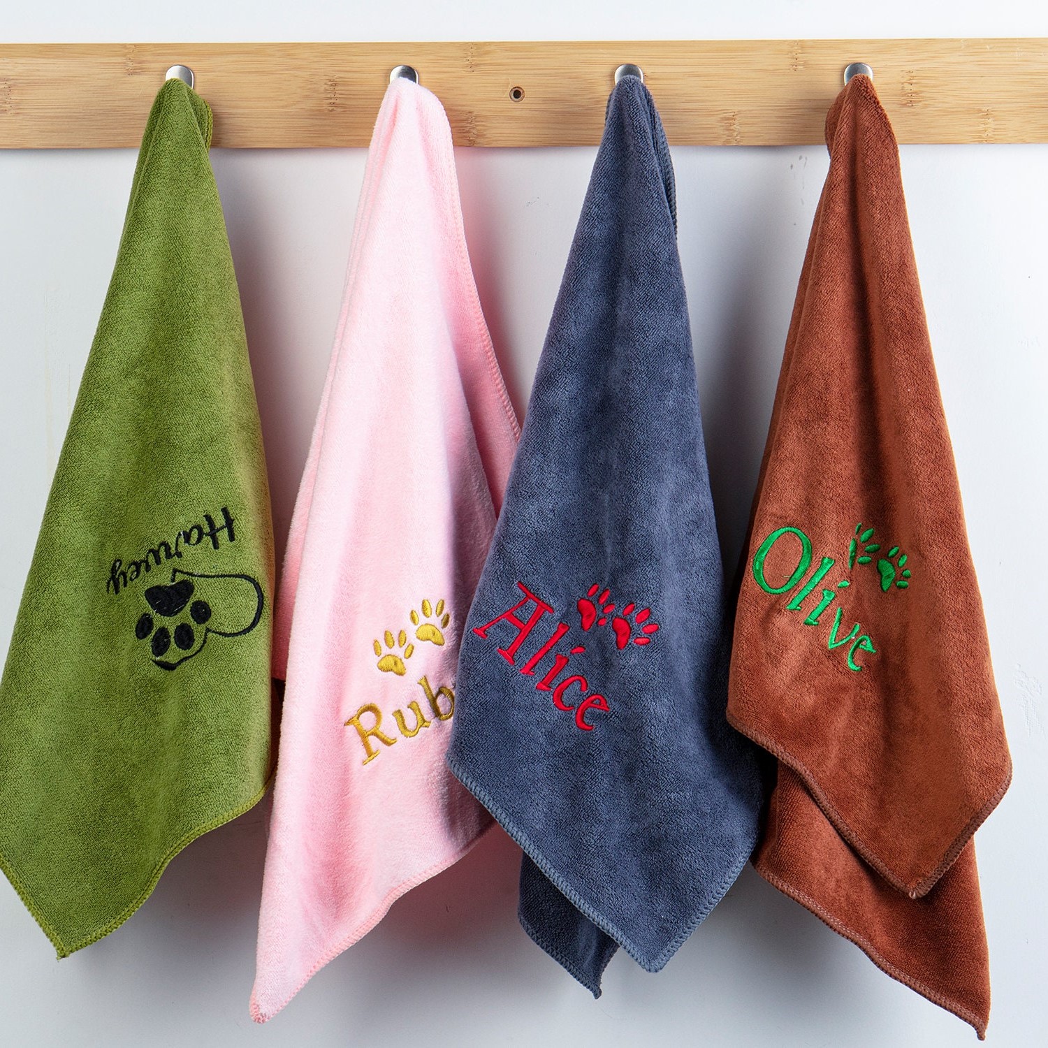 Personalized Embroidered Pet Bath Towel for Comfort & Unique | BKPet36