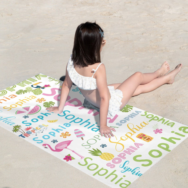 Personalized Lovely Kid Towel for Summer & Beach | CWTowel98