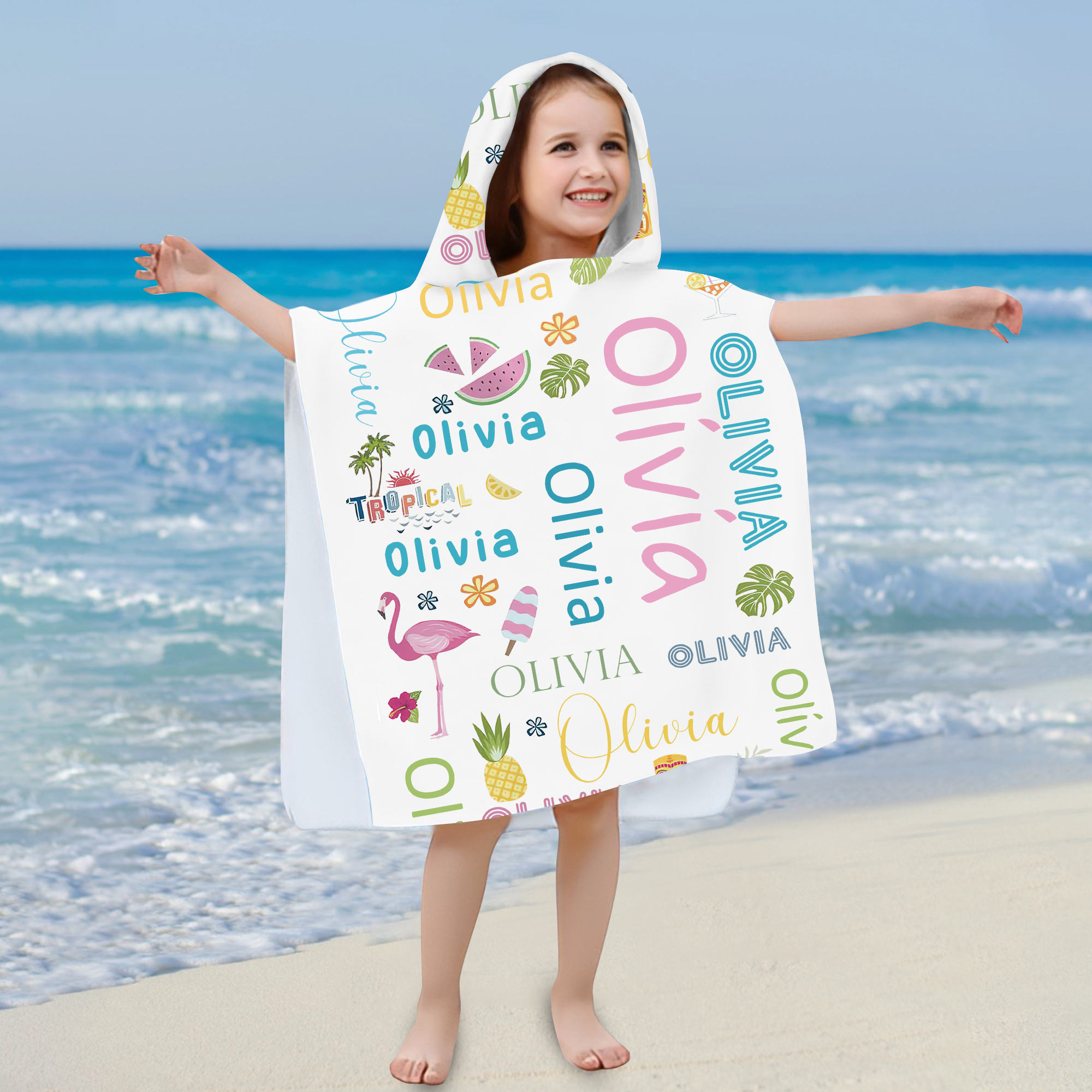 Personalized Hooded Beach Towel for Summer & Beach | CWHTowel36