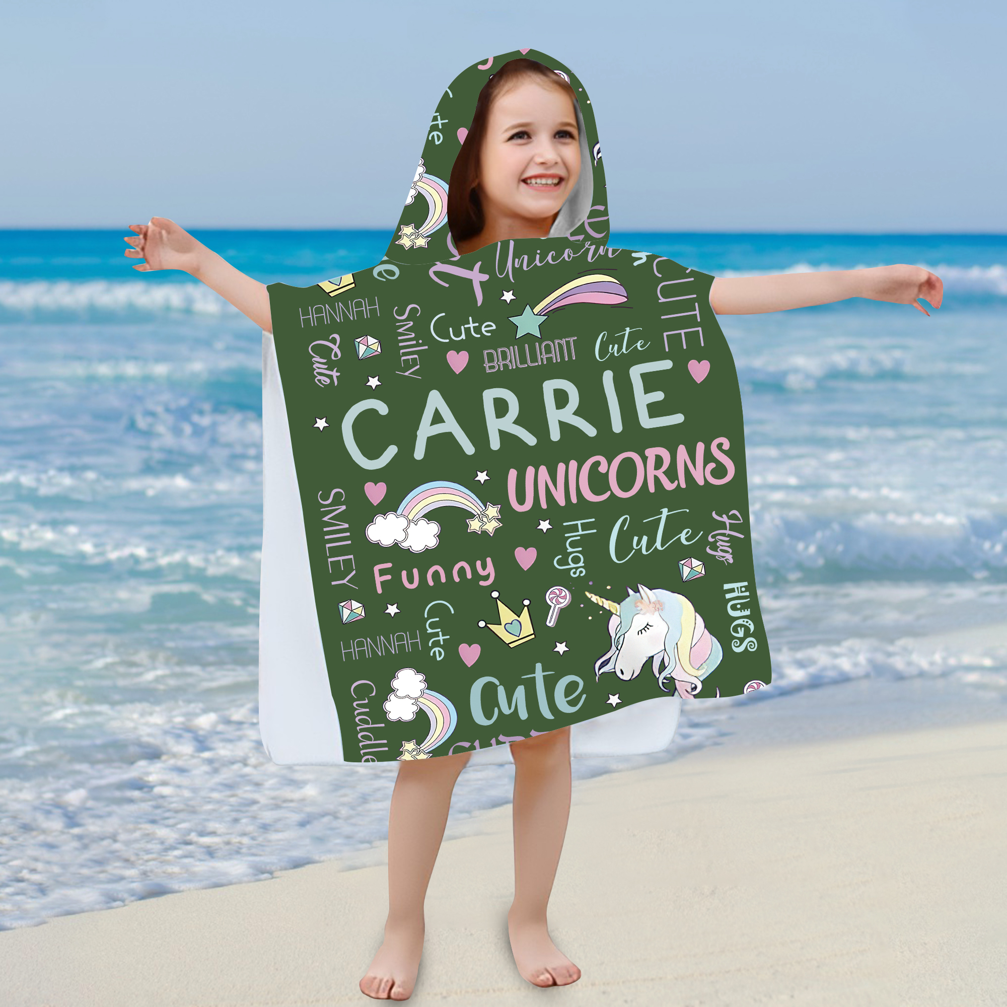Personalized Hooded Beach Towel for Summer & Beach | CWHTowel38
