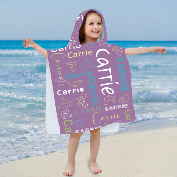 Personalized Hooded Beach Towel for Summer & Beach | CWHTowel39