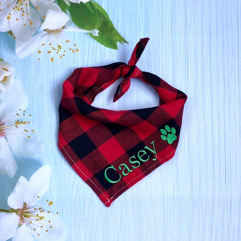 Personalized Embroidered Dog Bandana for Comfort & Unique | BKPet164