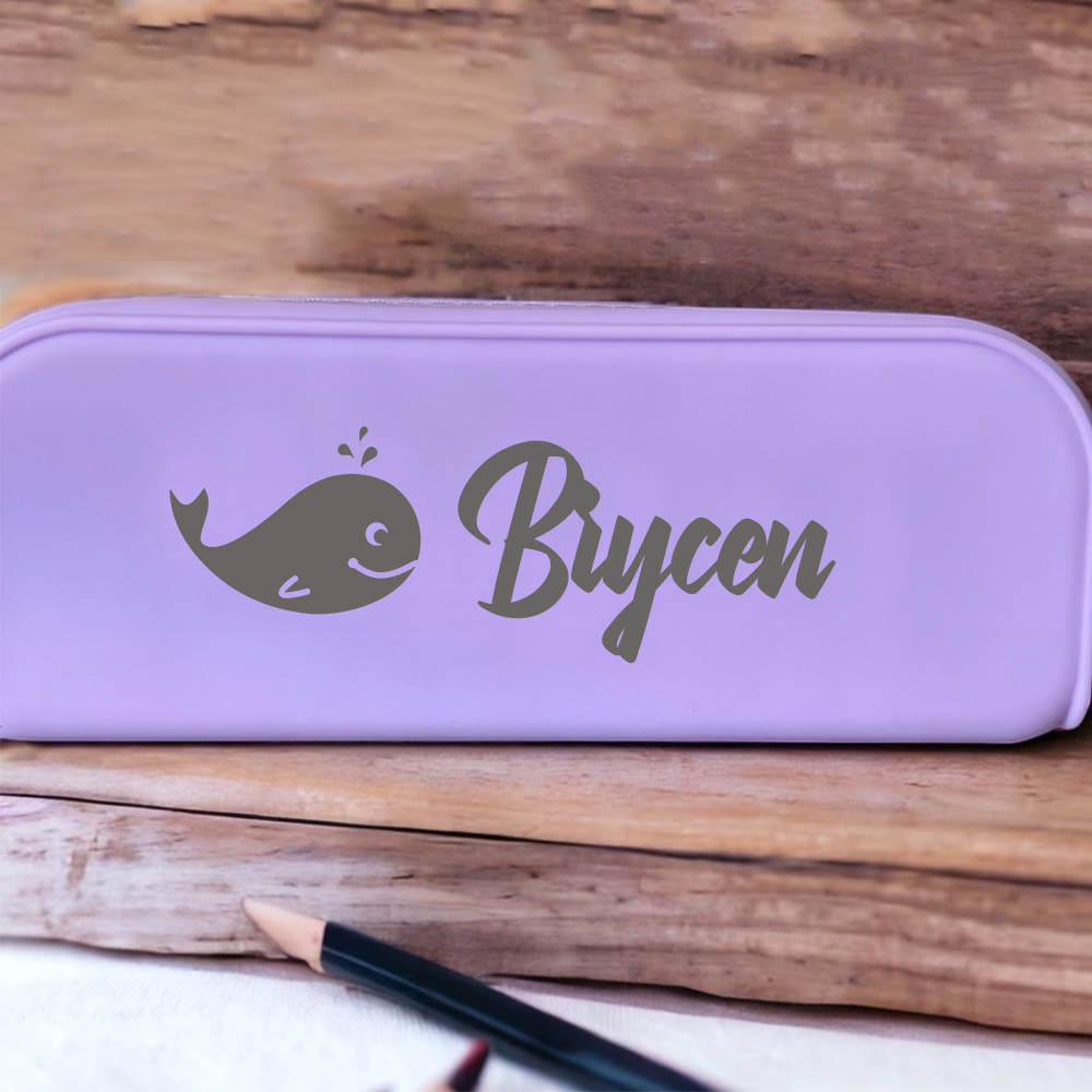 Personalized Back to School Silicone Pencil Pouch | CWTeach06