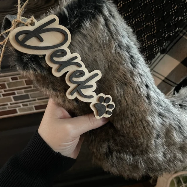 Personalized Wooden Christmas Stocking Tags | MCGift54