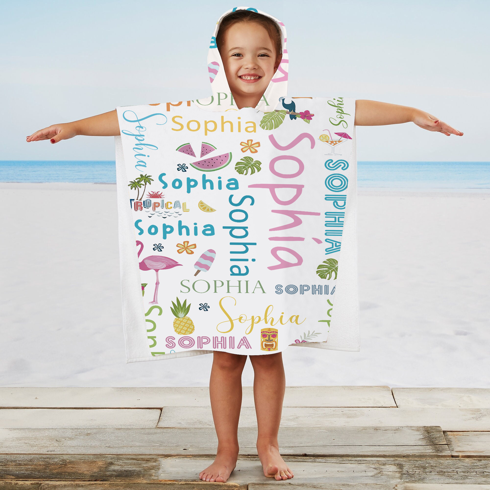 Personalized Hooded Beach Towel for Summer & Beach | CWHTowel36