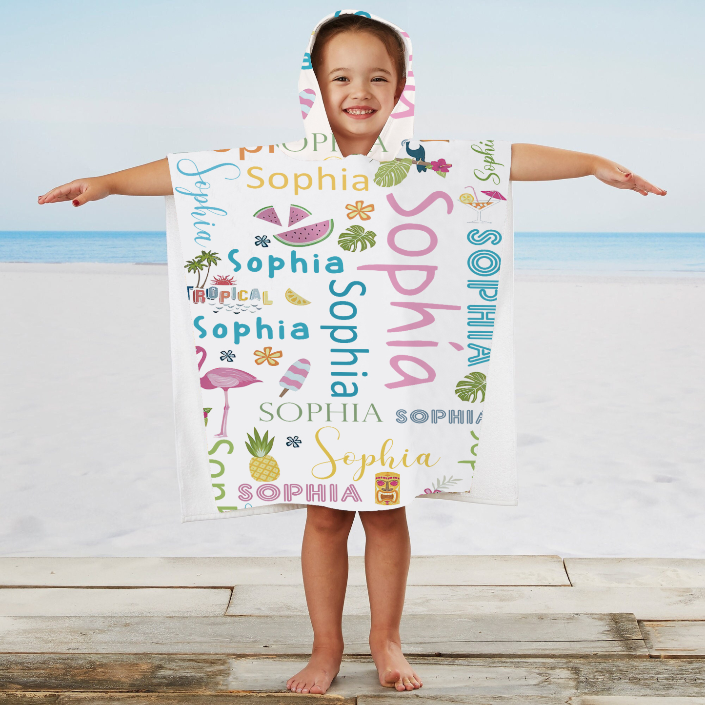 Personalized Hooded Beach Towel for Summer & Beach | CWHTowel36