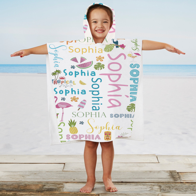 Personalized Hooded Beach Towel for Summer & Beach | CWHTowel36