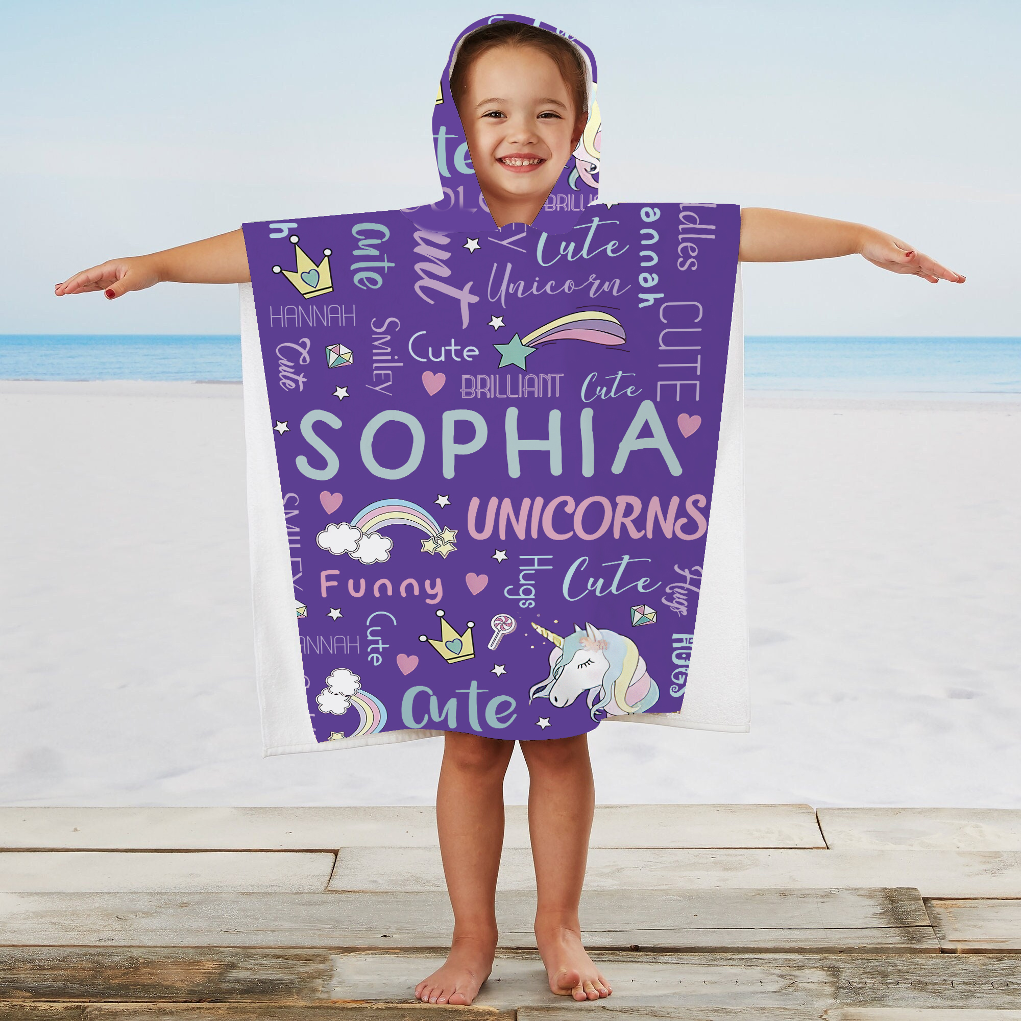 Personalized Hooded Beach Towel for Summer & Beach | CWHTowel38
