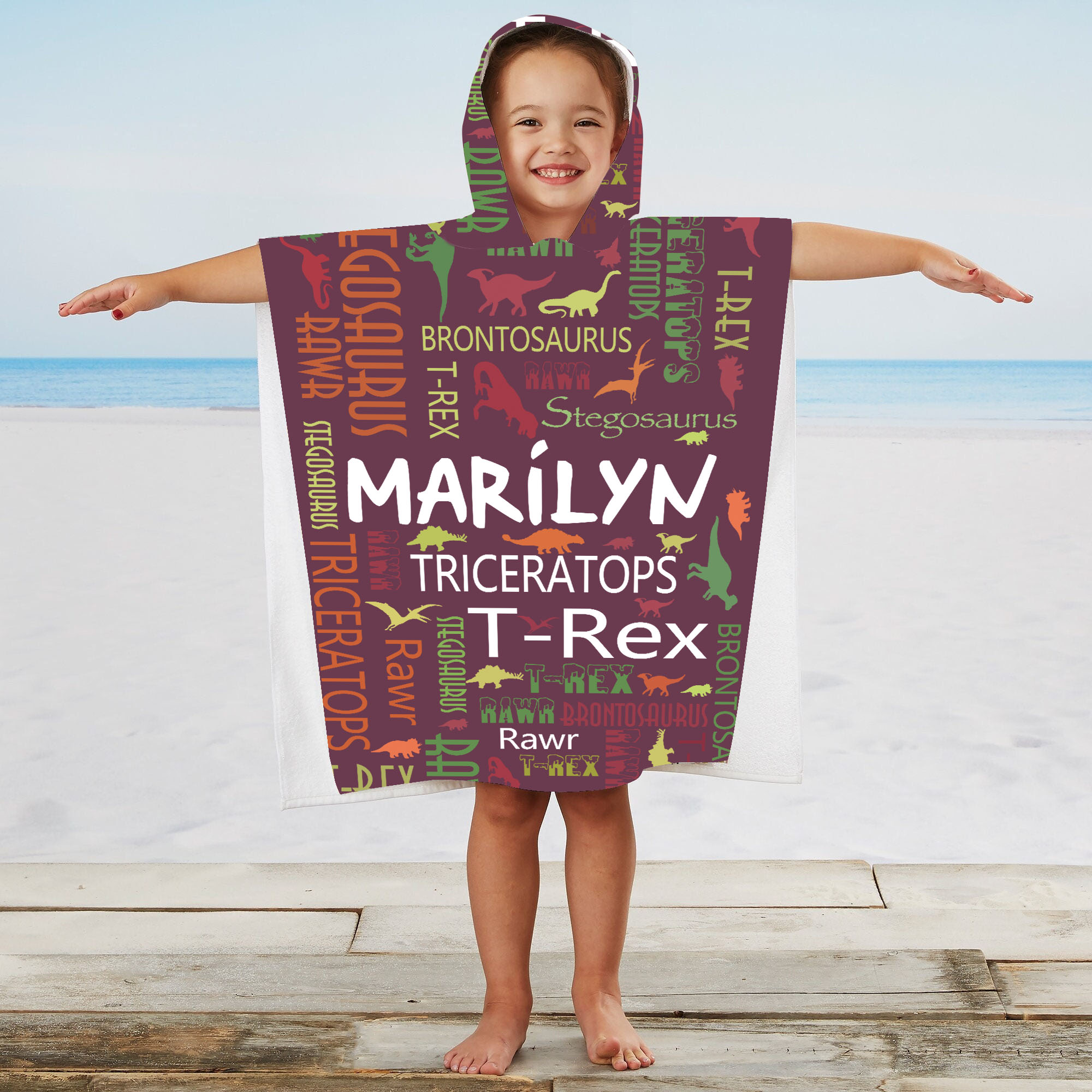 Personalized Hooded Beach Towel for Summer & Beach | CWHTowel40