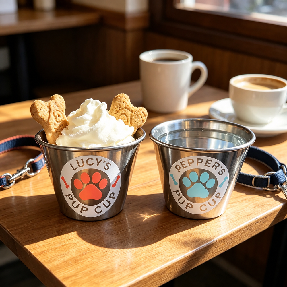 Personalized Pet Stainless Steel Reusable Mini Pup Cup Mug | BKPet273